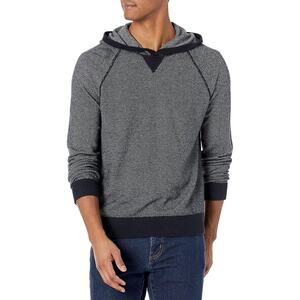 Vince Men's Birdseye Raglan Pullover Hoodie Sweater XL Coastal Pearl Wool Blend